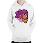 Fashion, accesorii si bijuterii - Copii - Imbracaminte copii - Pulovere si hanorace copii - Hanorac Copii Brawl Stars Shelly Throphy Road Fighter Tank Weapon, alb, marime L Copii - Infinity.ro