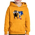 Fashion, accesorii si bijuterii - Copii - Imbracaminte copii - Pulovere si hanorace copii - Hanorac copii Cartoon Cat Sonic the Hedgehog Epic Game, negru, marime L Copii - Infinity.ro