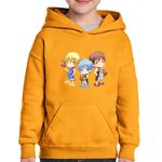 Fashion, accesorii si bijuterii - Copii - Imbracaminte copii - Pulovere si hanorace copii - Hanorac copii Chibi Tetsuya Kuroko no Basket Echipa, negru, marime L Copii - Infinity.ro