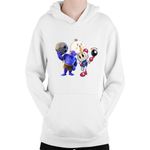 Fashion, accesorii si bijuterii - Copii - Imbracaminte copii - Pulovere si hanorace copii - Hanorac Copii Clash of Clans Tank Rock Throw Bomberman Angry, alb, marime L Copii - Infinity.ro