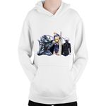 Fashion, accesorii si bijuterii - Copii - Imbracaminte copii - Pulovere si hanorace copii - Hanorac Copii Claymore Clare FMA Alphonse Tokyo Ghoul Manga, alb, marime L Copii - Infinity.ro