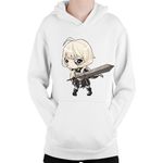 Fashion, accesorii si bijuterii - Copii - Imbracaminte copii - Pulovere si hanorace copii - Hanorac Copii Claymore Teresa Otaku Weeb, alb, marime L Copii - Infinity.ro