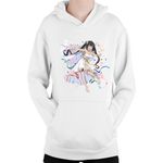 Fashion, accesorii si bijuterii - Copii - Imbracaminte copii - Pulovere si hanorace copii - Hanorac Copii DanMachi Hestia Party Light Anime Game, alb, marime L Copii - Infinity.ro