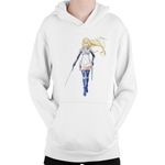 Fashion, accesorii si bijuterii - Copii - Imbracaminte copii - Pulovere si hanorace copii - Hanorac Copii DanMachi Wallensteint Ais Sword  Manga, alb, marime L Copii - Infinity.ro