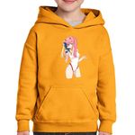 Fashion, accesorii si bijuterii - Copii - Imbracaminte copii - Pulovere si hanorace copii - Hanorac copii Darling in the FranXX Fanart SF Anime, negru, marime L Copii - Infinity.ro