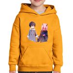 Fashion, accesorii si bijuterii - Copii - Imbracaminte copii - Pulovere si hanorace copii - Hanorac copii Darling in the FranXX Manga Japan Anime, negru, marime L Copii - Infinity.ro