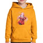 Fashion, accesorii si bijuterii - Copii - Imbracaminte copii - Pulovere si hanorace copii - Hanorac copii Darling in the FranXX Zero Two DarlinFra, negru, marime L Copii - Infinity.ro