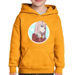 Fashion, accesorii si bijuterii - Copii - Imbracaminte copii - Pulovere si hanorace copii - Hanorac copii Darling in the FranXX Zero Two Android Anime, negru, marime L Copii - Infinity.ro