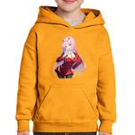 Fashion, accesorii si bijuterii - Copii - Imbracaminte copii - Pulovere si hanorace copii - Hanorac copii Darling in the FranXX Zero Two Human Klaxo, negru, marime L Copii - Infinity.ro