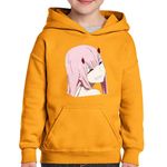 Fashion, accesorii si bijuterii - Copii - Imbracaminte copii - Pulovere si hanorace copii - Hanorac copii Darling in the FranXX Zero Two Hybrid Manga, negru, marime L Copii - Infinity.ro