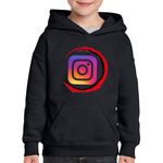 Fashion, accesorii si bijuterii - Copii - Imbracaminte copii - Pulovere si hanorace copii - Hanorac copii Demon Slayer Insta Creator Instagram Anime, negru, marime L Copii - Infinity.ro