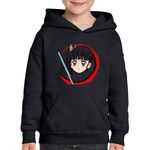 Fashion, accesorii si bijuterii - Copii - Imbracaminte copii - Pulovere si hanorace copii - Hanorac copii Demon Slayer Kanao Tsuyuri Sabie Katana, negru, marime L Copii - Infinity.ro