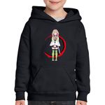 Fashion, accesorii si bijuterii - Copii - Imbracaminte copii - Pulovere si hanorace copii - Hanorac copii Demon Slayer Mitsuri Kanroji Arte Martiale, negru, marime L Copii - Infinity.ro