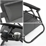 Casa si Gradina - Gradina si terasa - Mobilier exterior - Scaune si sezlonguri gradina - Set 2x Scaun De Gradina, Pliabil , Rezistent, GAIA, Pentru Camping, Drumetie, Picnic, Suport De Pahare Inclus,Negru - Infinity.ro