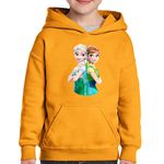Fashion, accesorii si bijuterii - Copii - Imbracaminte copii - Pulovere si hanorace copii - Hanorac copii Disney Elsa Frozen Ana Artwork, negru, marime L Copii - Infinity.ro