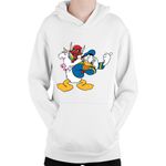 Fashion, accesorii si bijuterii - Copii - Imbracaminte copii - Pulovere si hanorace copii - Hanorac Copii Donald Duck DeadPool Marvel Universal Studios, alb, marime L Copii - Infinity.ro