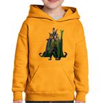 Fashion, accesorii si bijuterii - Copii - Imbracaminte copii - Pulovere si hanorace copii - Hanorac copii Dota 2 Level Epic Gaming Underlord Fan Art, negru, marime L Copii - Infinity.ro