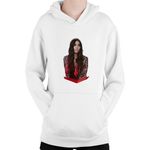 Fashion, accesorii si bijuterii - Copii - Imbracaminte copii - Pulovere si hanorace copii - Hanorac Copii Dua Lipa Red Queen Concept, alb, marime L Copii - Infinity.ro