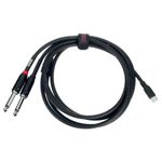 TV, Audio-Video si Foto - Accesorii TV si audio - Microfoane - Cablu audio USB-C la 2x Jack 6.3mm Kirlin UY-C-392B-06, 1.8m - Infinity.ro