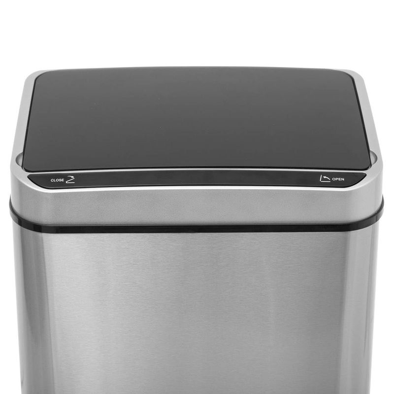 Casa si Gradina - Mobilier - Organizare si depozitare - Cosuri de gunoi - Cos de gunoi 5Five Sensor, 40L, otel inoxidabil, deschidere automata, 33x24x66 cm, argintiu - Infinity.ro