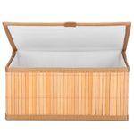 Casa si Gradina - Mobilier - Organizare si depozitare - Cutii depozitare - Set 3 cutii organizatoare din bambus, cu capac, diverse dimensiuni, maro - Infinity.ro
