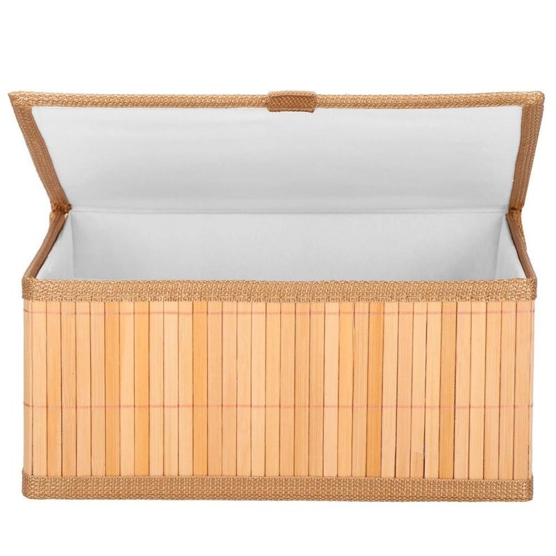 Casa si Gradina - Mobilier - Organizare si depozitare - Cutii depozitare - Set 3 cutii organizatoare din bambus, cu capac, diverse dimensiuni, maro - Infinity.ro