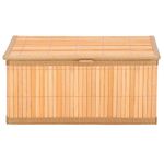 Casa si Gradina - Mobilier - Organizare si depozitare - Cutii depozitare - Set 3 cutii organizatoare din bambus, cu capac, diverse dimensiuni, maro - Infinity.ro