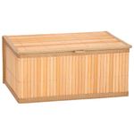 Casa si Gradina - Mobilier - Organizare si depozitare - Cutii depozitare - Set 3 cutii organizatoare din bambus, cu capac, diverse dimensiuni, maro - Infinity.ro