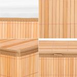 Casa si Gradina - Mobilier - Organizare si depozitare - Cutii depozitare - Set 3 cutii organizatoare din bambus, cu capac, diverse dimensiuni, maro - Infinity.ro