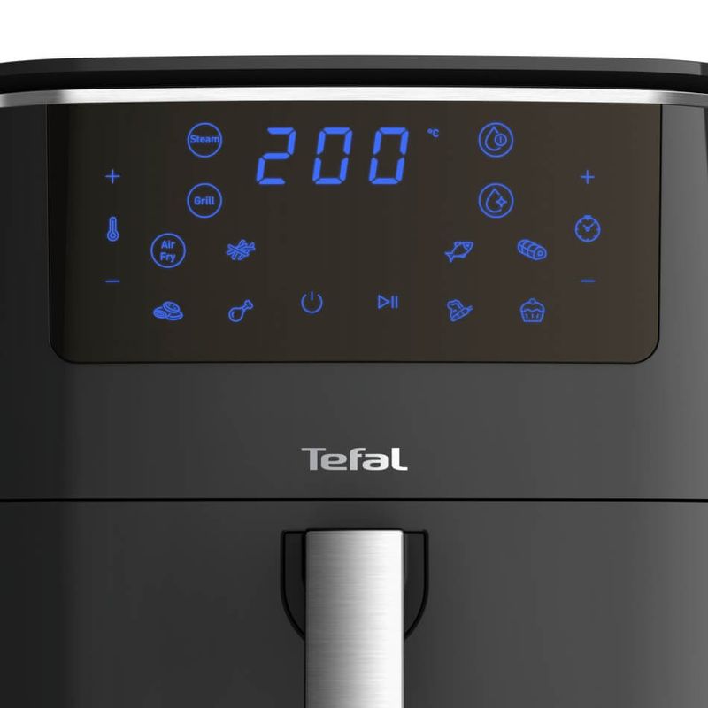 Electronice si Electrocasnice - Electrocasnice bucatarie - Aparate de gatit & desert - Friteuze - Friteuza cu aer cald, grill si abur Tefal Easy Fry & Steam FW201815, 1700W, 6.89 litri, 7 programe automate - Infinity.ro