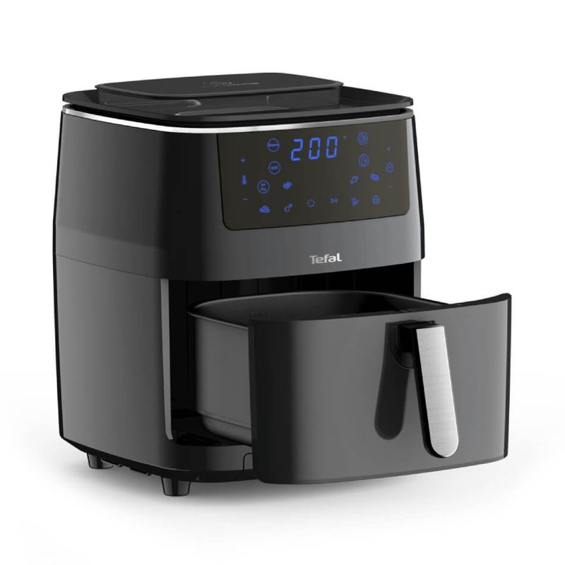 Electronice si Electrocasnice - Electrocasnice bucatarie - Aparate de gatit & desert - Friteuze - Friteuza cu aer cald, grill si abur Tefal Easy Fry & Steam FW201815, 1700W, 6.89 litri, 7 programe automate - Infinity.ro