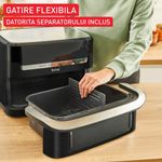 Electronice si Electrocasnice - Electrocasnice bucatarie - Aparate de gatit & desert - Friteuze - Friteuza dubla cu aer cald Tefal Dual Easy Fry Flex EY9228E0, 2700W, 9L, 7 programe, cuva dubla, accesoriu FlexCook - Infinity.ro