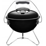 Casa si Gradina - Gradina si terasa - Gratare si accesorii - Gratare de gradina - Gratar rotund, din otel, cu suport cromat, tava din inox, 43x37cm, negru - Infinity.ro