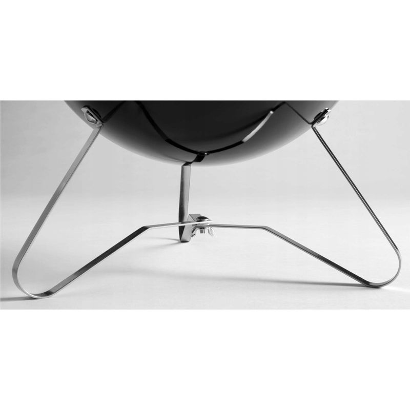 Casa si Gradina - Gradina si terasa - Gratare si accesorii - Gratare de gradina - Gratar rotund, din otel, cu suport cromat, tava din inox, 43x37cm, negru - Infinity.ro