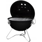 Casa si Gradina - Gradina si terasa - Gratare si accesorii - Gratare de gradina - Gratar rotund, din otel, cu suport cromat, tava din inox, 43x37cm, negru - Infinity.ro