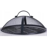 Casa si Gradina - Gradina si terasa - Gratare si accesorii - Gratare de gradina - Semineu exterior terasa sau gradina din placa de magneziu, cu grill gratar D44 cm, aparator scantei si capac, 43x43x39 - Infinity.ro
