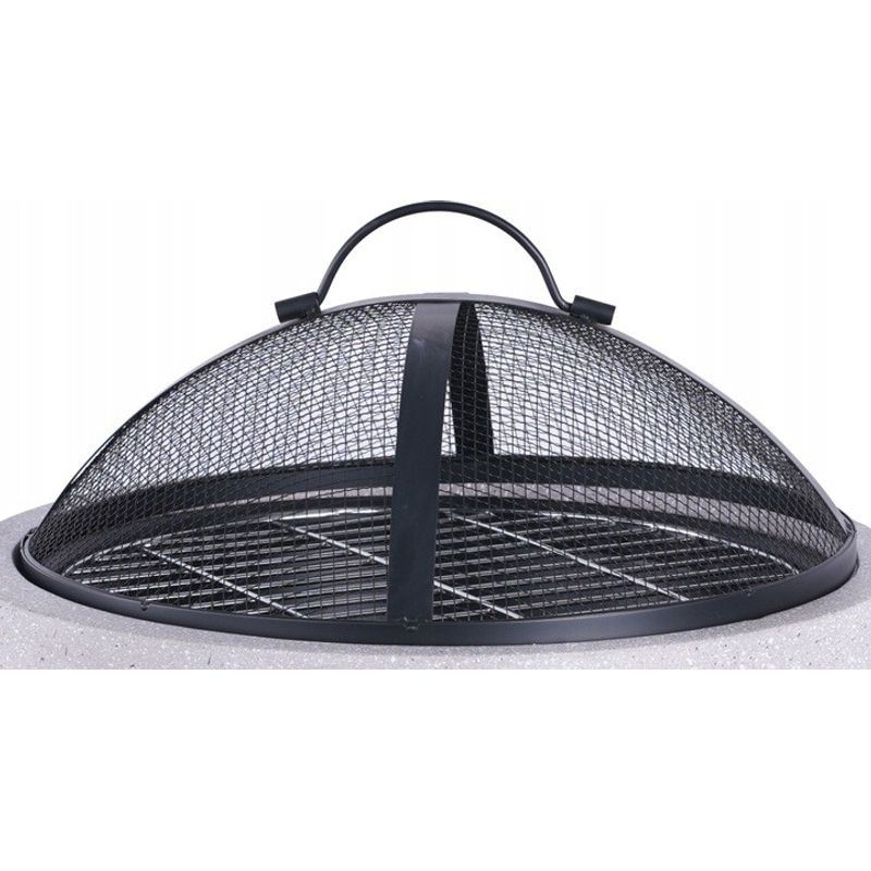 Casa si Gradina - Gradina si terasa - Gratare si accesorii - Gratare de gradina - Semineu exterior terasa sau gradina din placa de magneziu, cu grill gratar D44 cm, aparator scantei si capac, 43x43x39 - Infinity.ro
