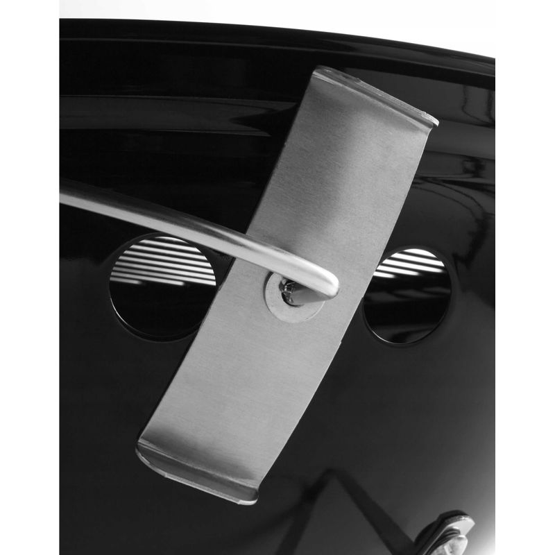 Casa si Gradina - Gradina si terasa - Gratare si accesorii - Gratare de gradina - Gratar rotund, din otel, cu suport cromat, tava din inox, 43x37cm, negru - Infinity.ro