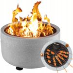 Casa si Gradina - Gradina si terasa - Gratare si accesorii - Gratare de gradina - Semineu exterior terasa sau gradina din placa de magneziu, cu grill gratar D44 cm, aparator scantei si capac, 43x43x39 - Infinity.ro