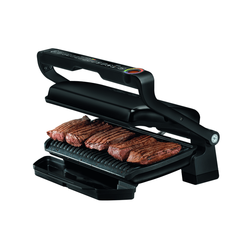Electronice si Electrocasnice - Electrocasnice bucatarie - Aparate de gatit & desert - Gratare electrice - Gratar electric Tefal OptiGrill+ XL GC722834, 9 programe, indicator gatire, senzor automat, mod manual 4 nivele, placi - Infinity.ro