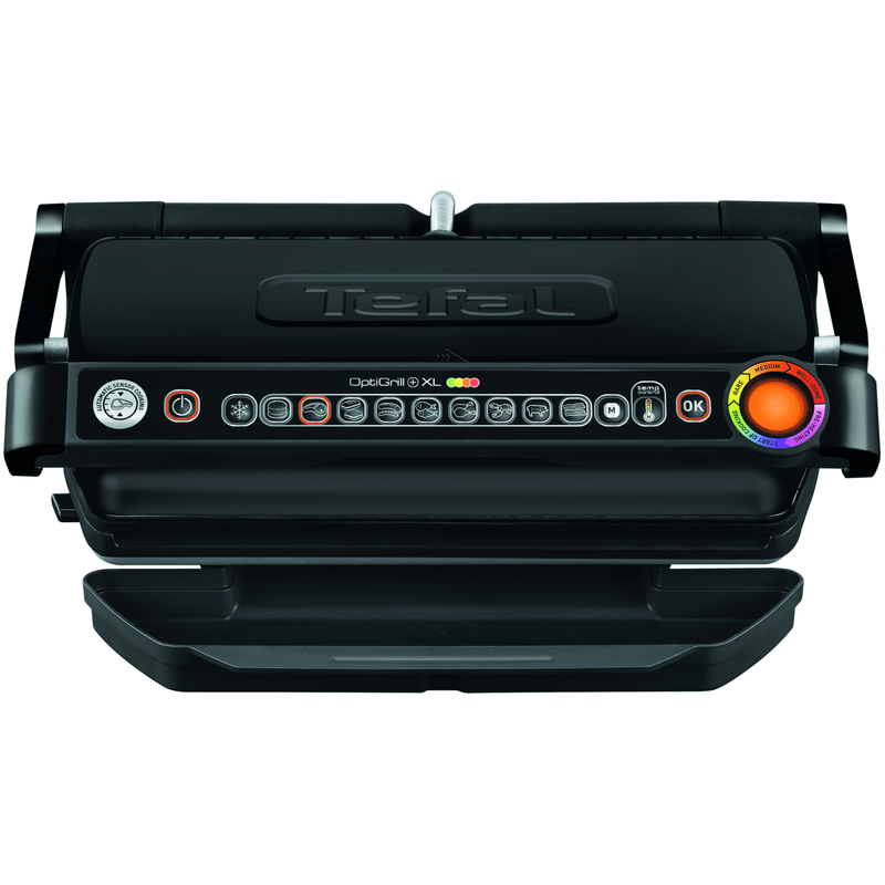 Electronice si Electrocasnice - Electrocasnice bucatarie - Aparate de gatit & desert - Gratare electrice - Gratar electric Tefal OptiGrill+ XL GC722834, 9 programe, indicator gatire, senzor automat, mod manual 4 nivele, placi - Infinity.ro
