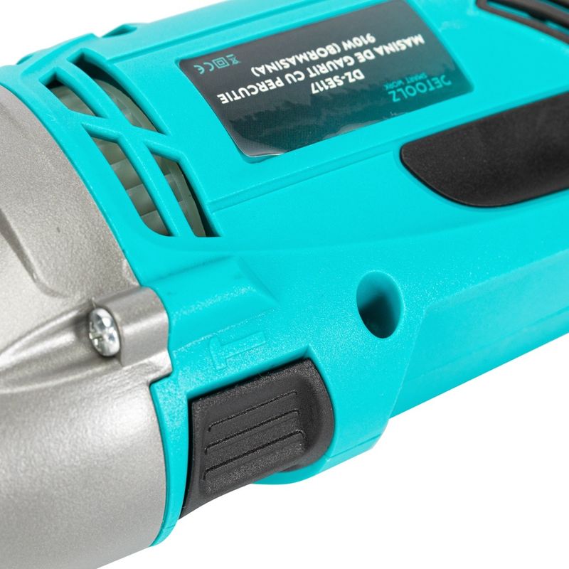 Casa si Gradina - Constructii - Scule electrice si accesorii - Masini de gaurit si insurubat - Masina de gaurit cu percutie 910W (bormasina), Mandrina cu coroana dintata, Limitator de adancime reglabil - Infinity.ro