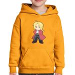 Fashion, accesorii si bijuterii - Copii - Imbracaminte copii - Pulovere si hanorace copii - Hanorac copii Edward Alchimist Fullmetal Chibi Japan Anime, negru, marime L Copii - Infinity.ro