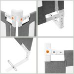 Casa si Gradina - Mobilier - Mobilier copii - Sisteme de siguranta - Bariera siguranta pat copii reglabila inaltime 75-95 cm, 196 cm latime, plasa respirabila, gri - Infinity.ro