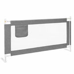 Casa si Gradina - Mobilier - Mobilier copii - Sisteme de siguranta - Bariera siguranta pat copii reglabila inaltime 75-95 cm, 196 cm latime, plasa respirabila, gri - Infinity.ro