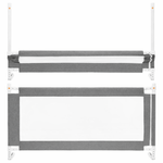 Casa si Gradina - Mobilier - Mobilier copii - Sisteme de siguranta - Bariera siguranta pat copii reglabila inaltime 75-95 cm, 196 cm latime, plasa respirabila, gri - Infinity.ro