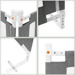 Casa si Gradina - Mobilier - Mobilier copii - Sisteme de siguranta - Bariera siguranta pat copii reglabila inaltime 75-95 cm, 158 cm latime, plasa respirabila, gri - Infinity.ro