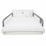 Casa si Gradina - Mobilier - Mobilier copii - Sisteme de siguranta - Bariera siguranta pat copii reglabila inaltime 75-95 cm, 158 cm latime, plasa respirabila, gri - Infinity.ro
