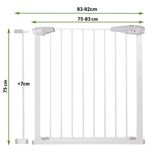 Casa si Gradina - Mobilier - Mobilier copii - Sisteme de siguranta - Poarta de siguranta Safety Gate pentru scari, ajustabila 83-92 cm, din otel, alba - Infinity.ro