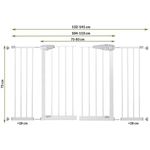 Casa si Gradina - Mobilier - Mobilier copii - Sisteme de siguranta - Poarta de siguranta Safety Gate pentru scari, ajustabila 132-141 cm, din otel, alba - Infinity.ro